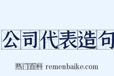 公司代表造句是什么意思的图片
